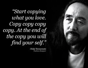 Trouver l'inspiration: citation de Yohji Yamamoto